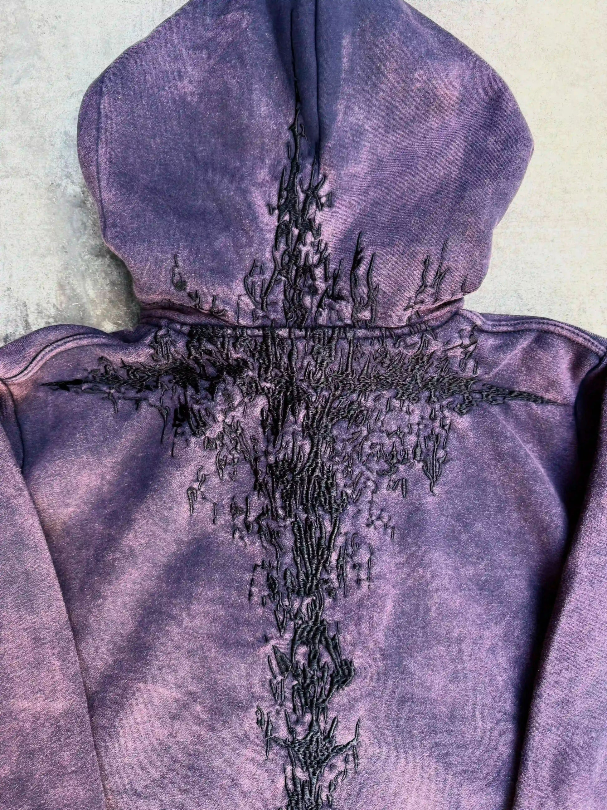 “Half a Million” Embroidery Zip-Up (Purple)