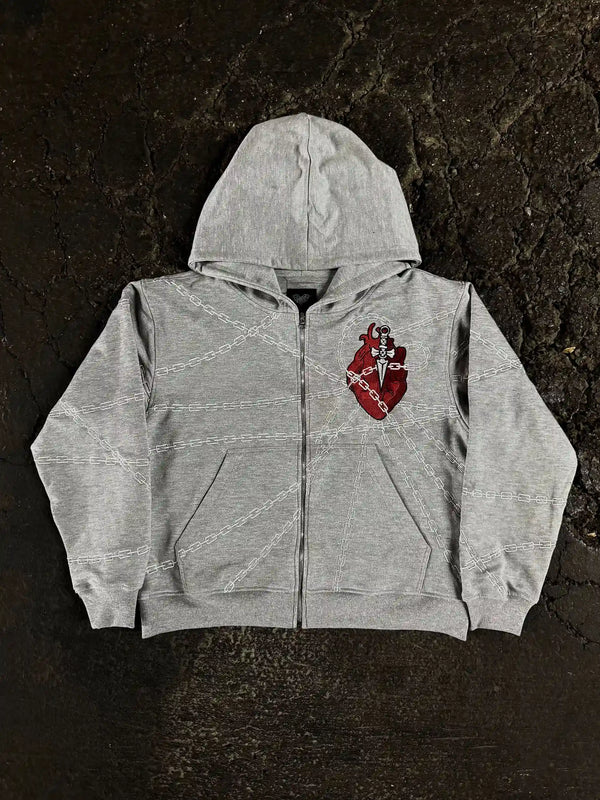 
    
      "Kurapika" Zip-Up (Grey)
    
