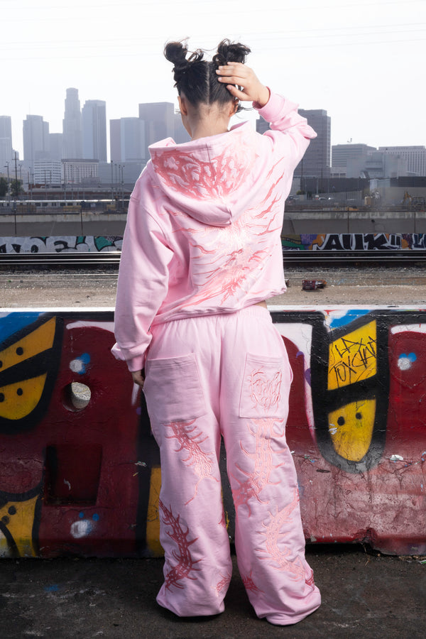 “Ghoul” Zip-Up (Light Pink) - Second Image