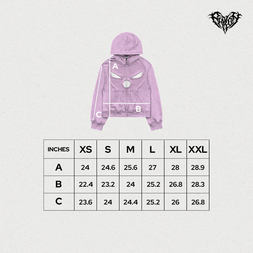 “Soul Eater” Zip-Up (Light Pink)