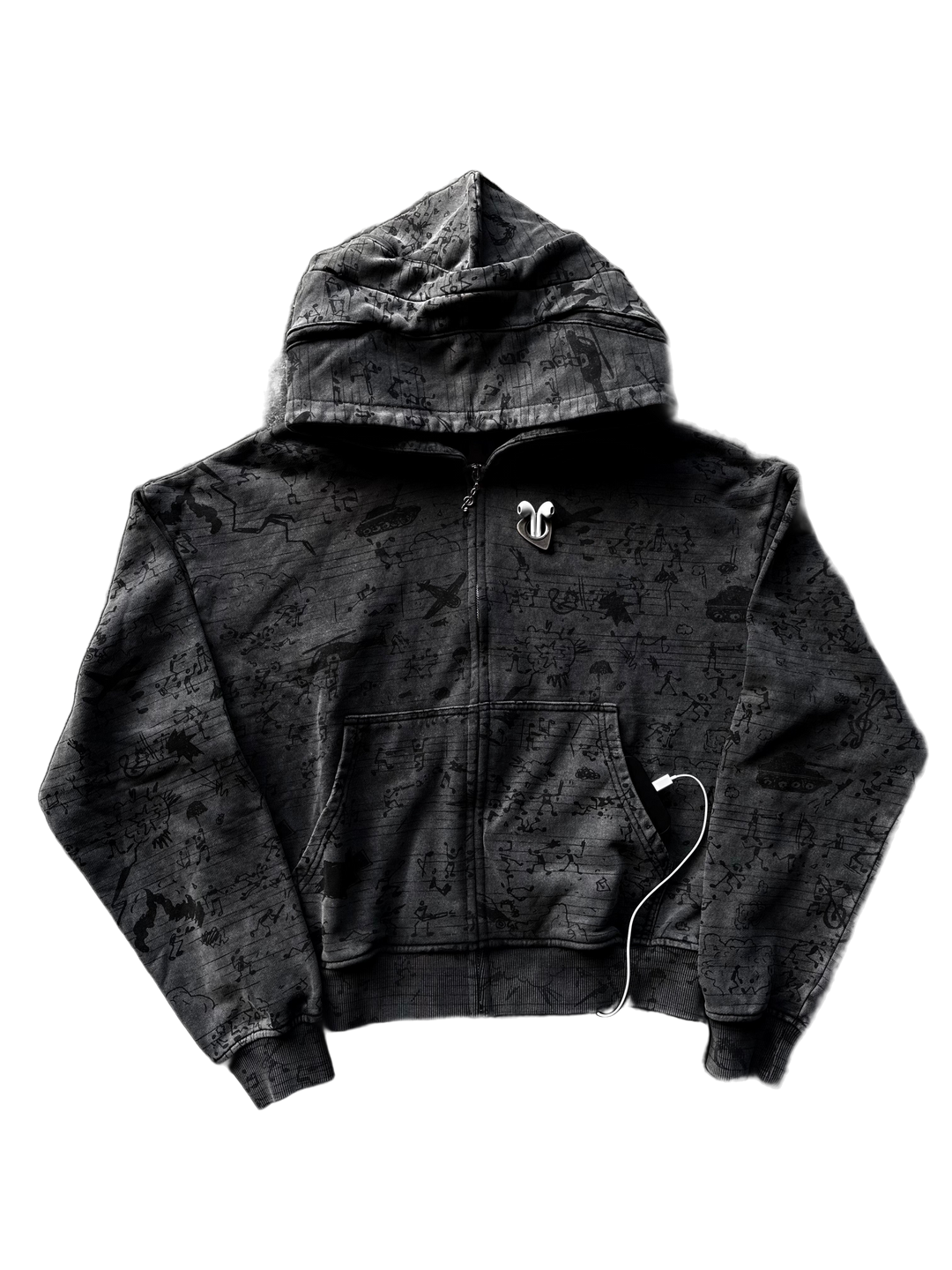 “Warchestra” Zip-Up (Black)