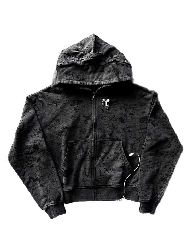“Warchestra” Zip-Up (Black)