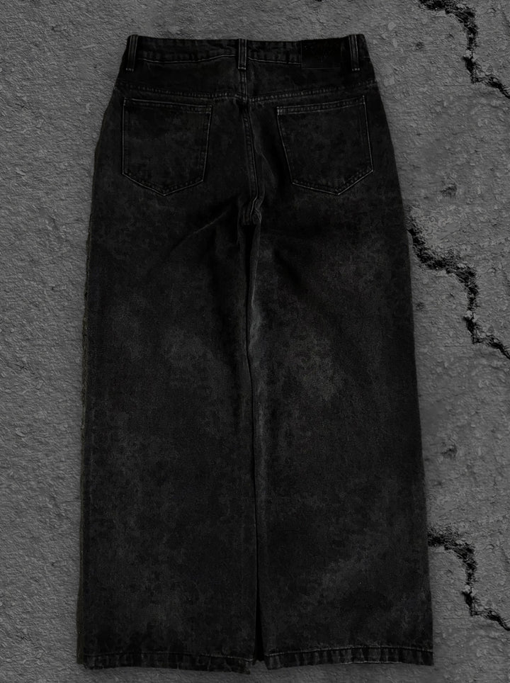 abstract jeans black