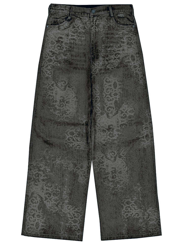 Abstract Jeans Olive front