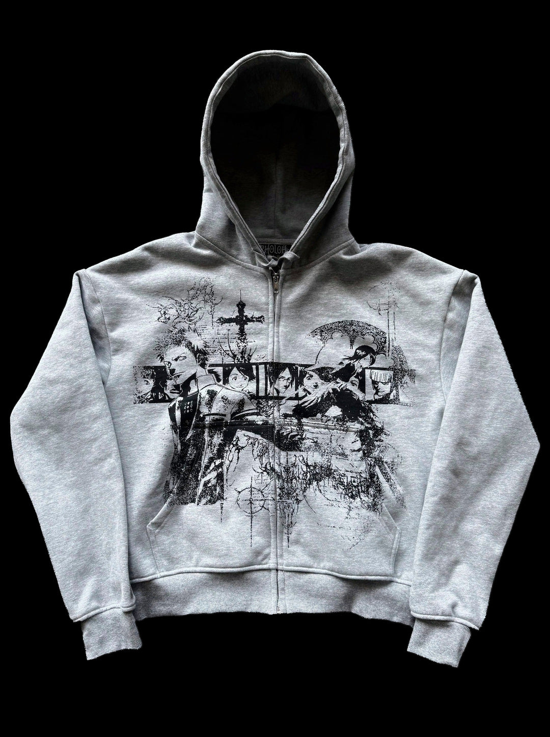 “Soul Society” Zip-Up — on black