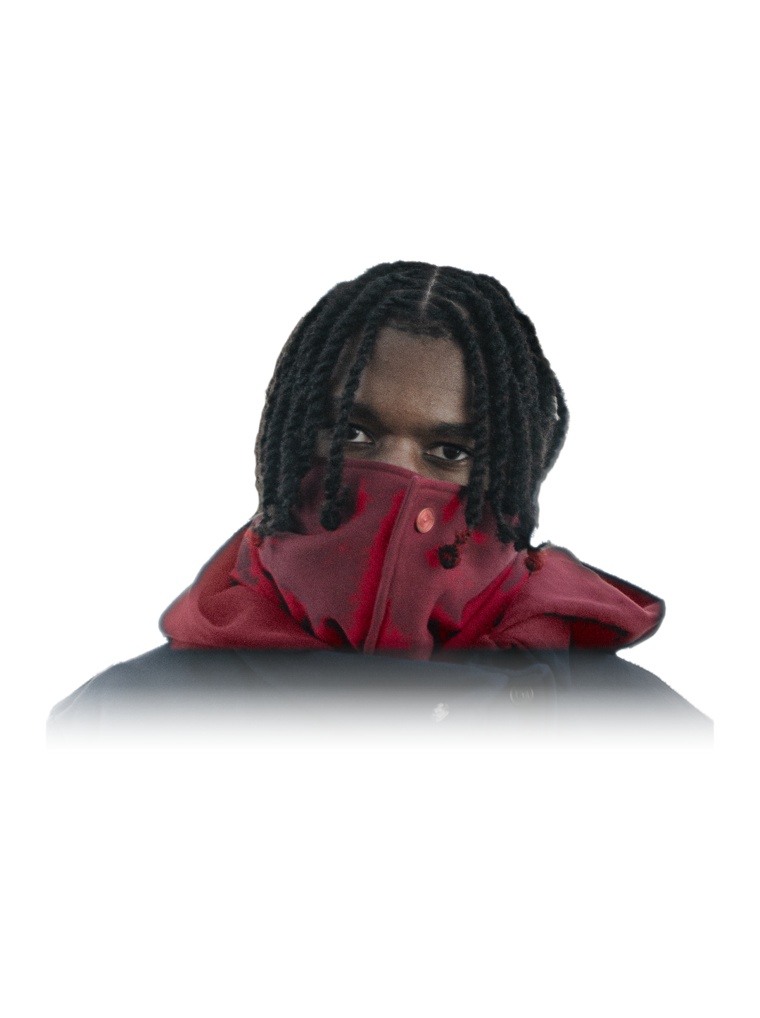 Aka Mask (Blood), worn, on model
