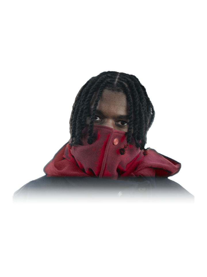 Aka Mask (Blood), worn, on model