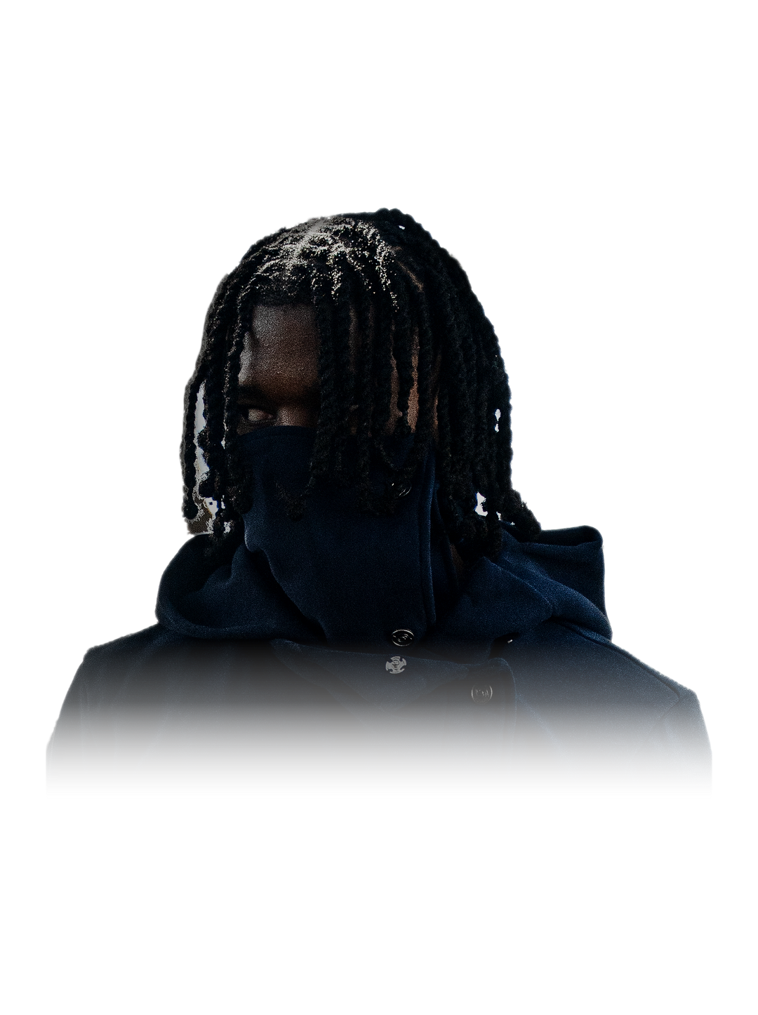 Ao Mask (Navy), worn, on model