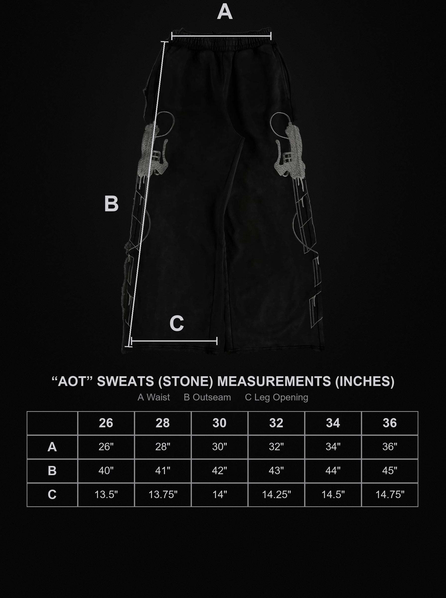 aot-sweats-stone size chart