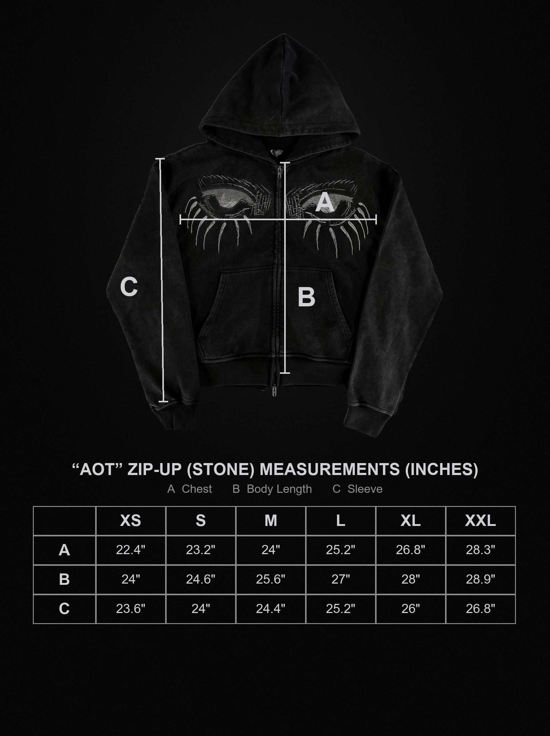 aot-zip-up-grey-copy size chart