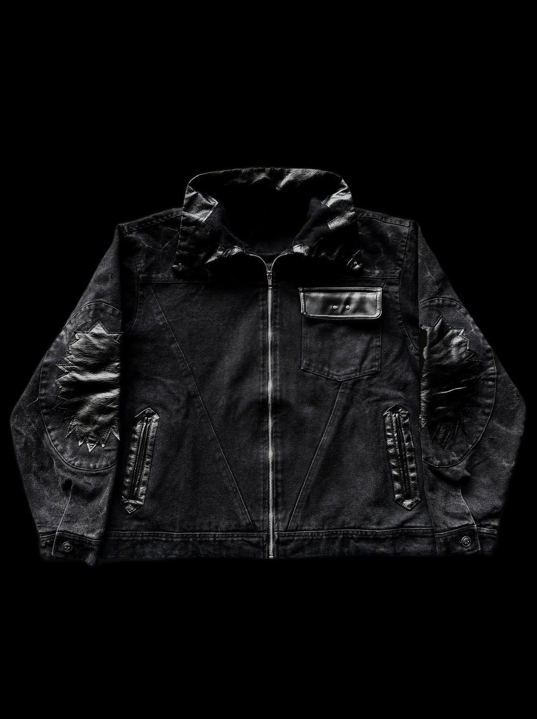 "Arklay" Canvas Jacket on black