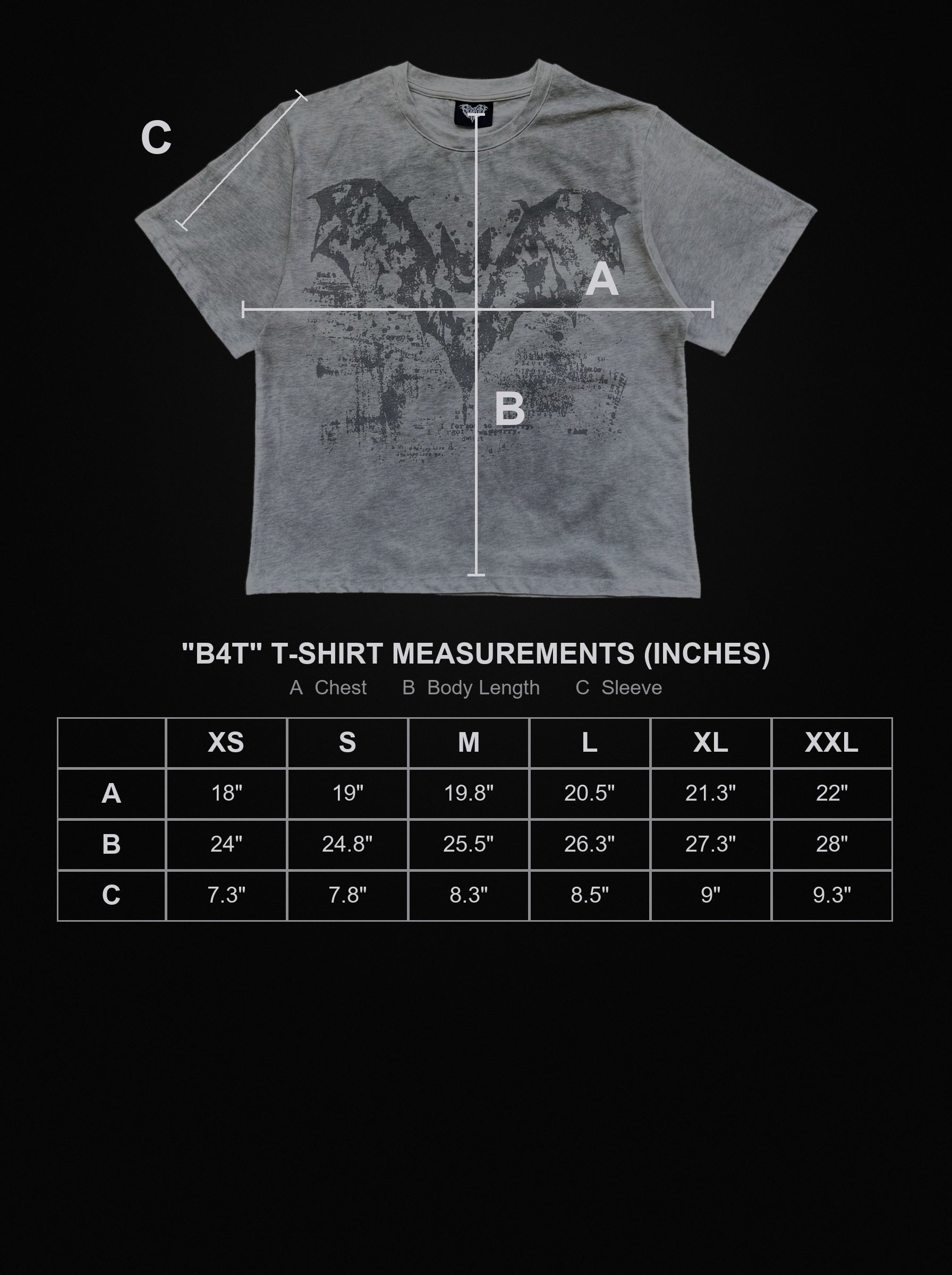 b4t-t-shirt size chart