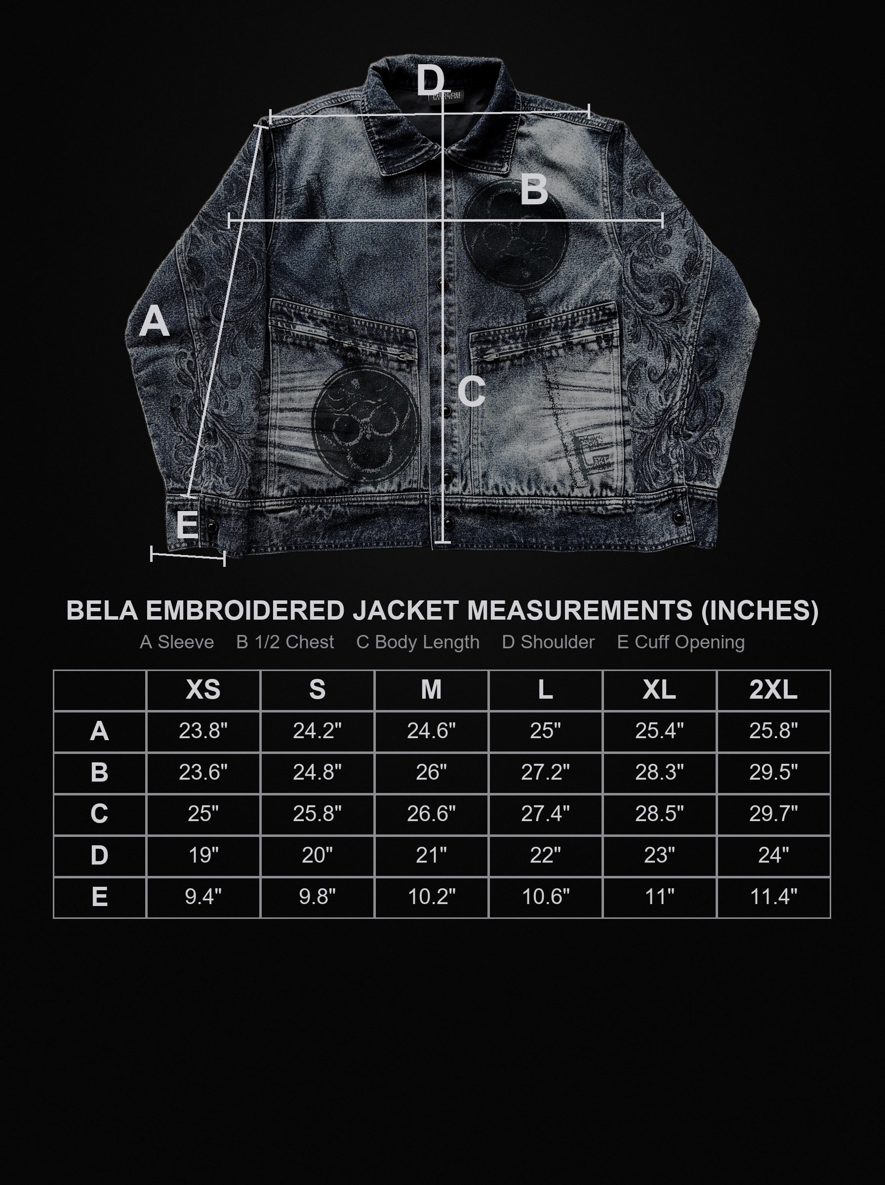 wesker-navy size chart