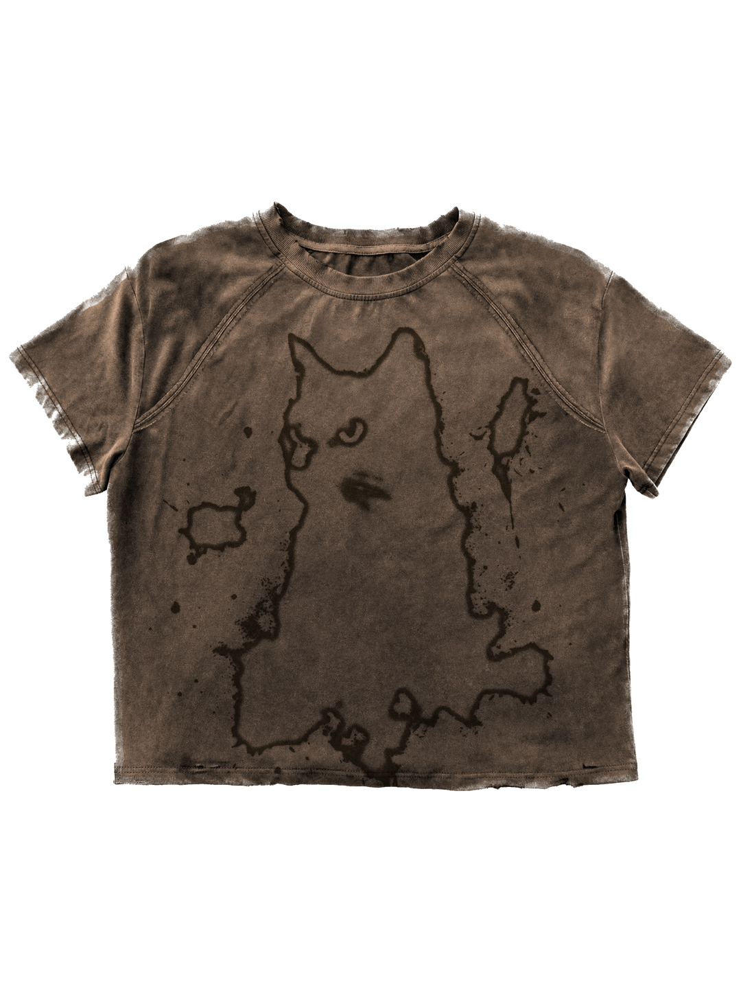 Cat T-Shirt Coffee front