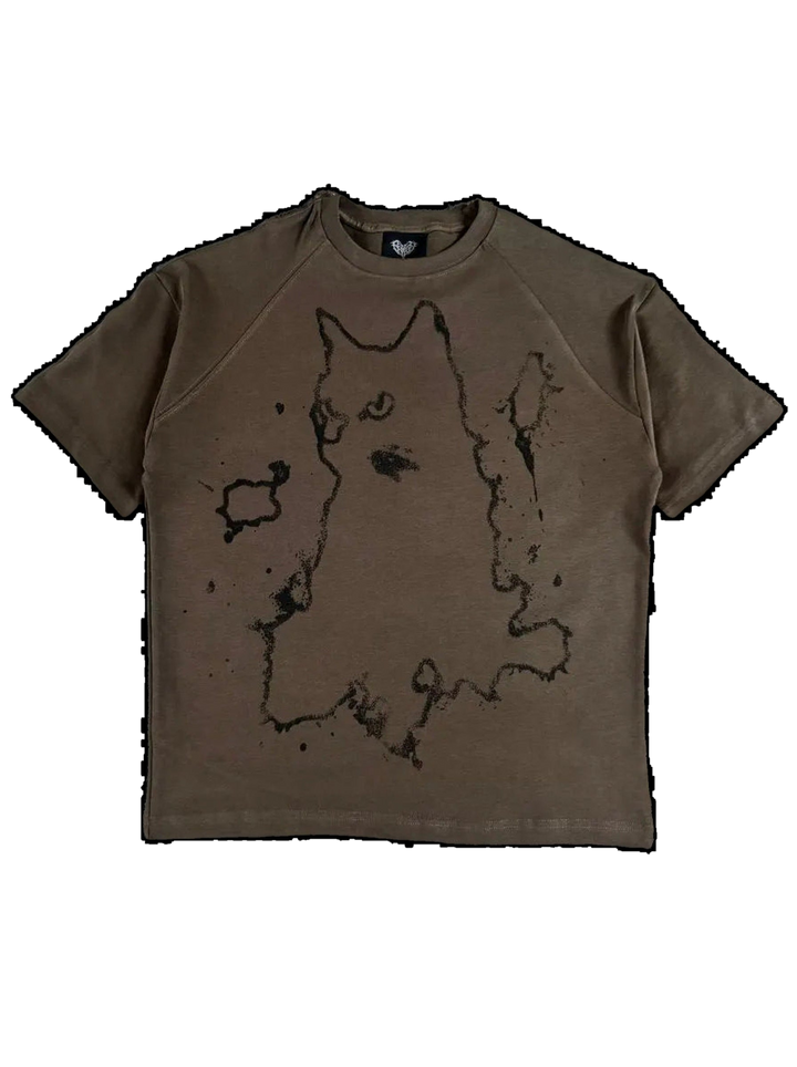 “Cat” T-Shirt (Coffee)