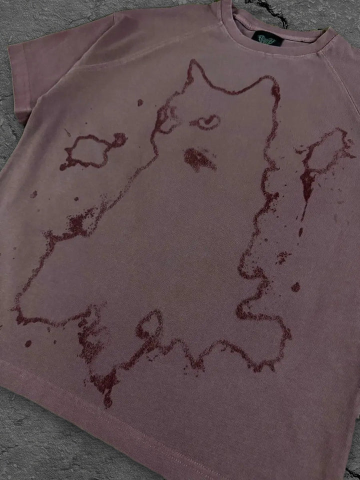cat t shirt pink