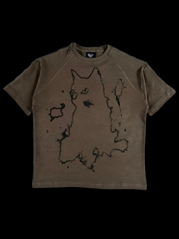 “Cat” T-Shirt (Coffee)