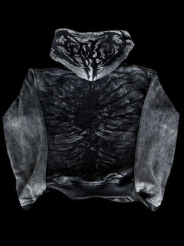 “Ghoul” Zip-Up (Washed Black)