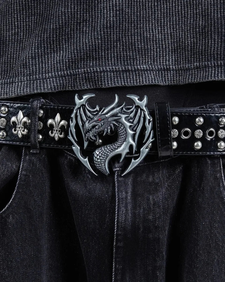 "Dragon" Belt (Satin Black) pholoh
