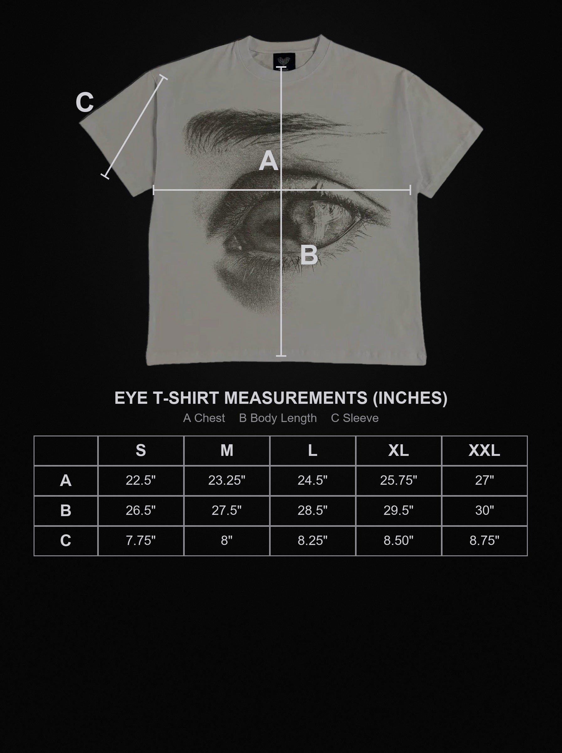 eye-t-shirt size chart
