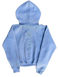 "Half a Million" Embroidered Hoodie (Baby Blue)