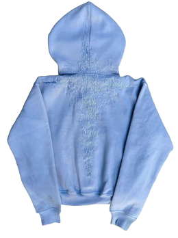 "Half a Million" Embroidered Hoodie (Baby Blue)
