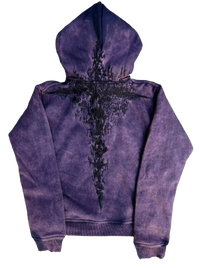 “Half a Million” Embroidered Hoodie (Dark Purple)