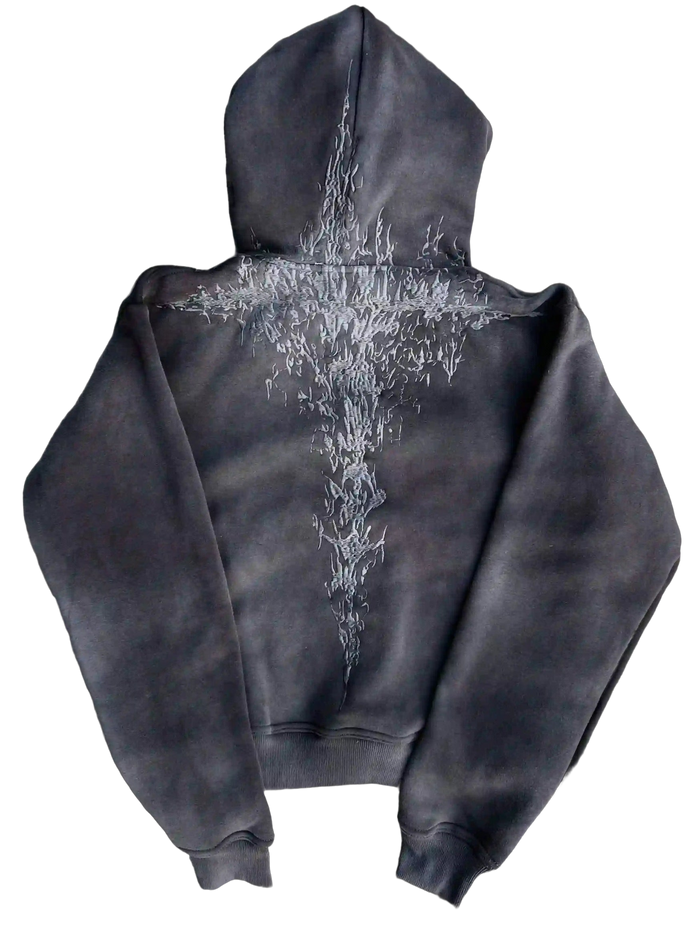 "Half a Million" Embroidered Hoodie (Grey)