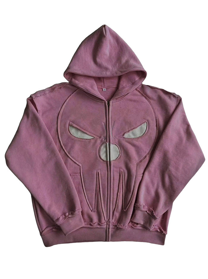 “Soul Eater” Zip-Up (Light Pink)