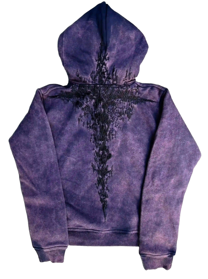 “Half a Million” Embroidery Zip-Up (Purple)