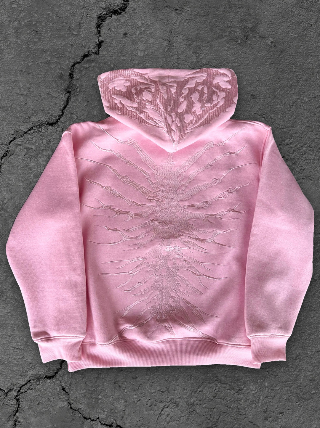 copy ghoul hoodie light pink
