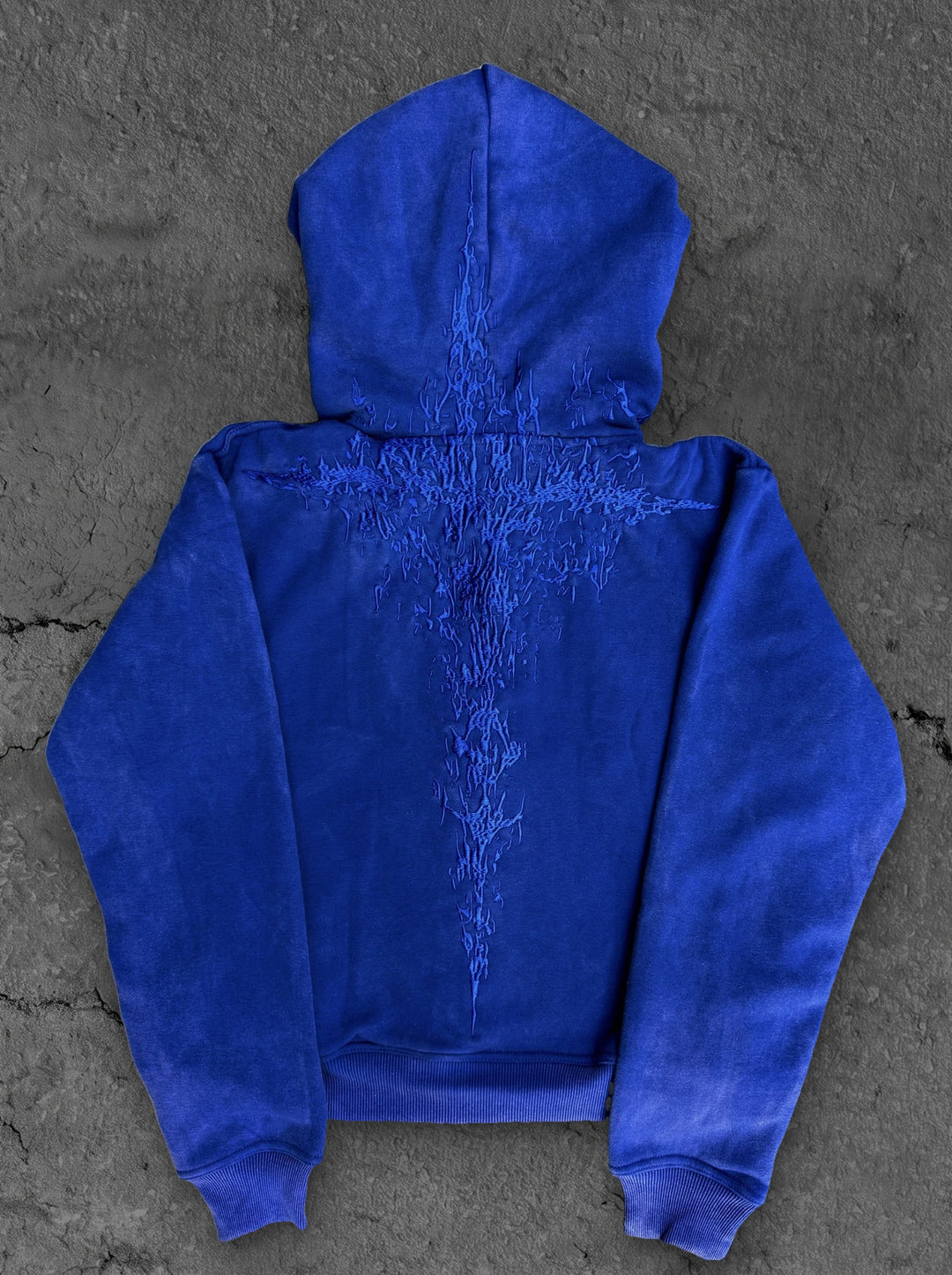 half a million embroidered hoodie royal blue