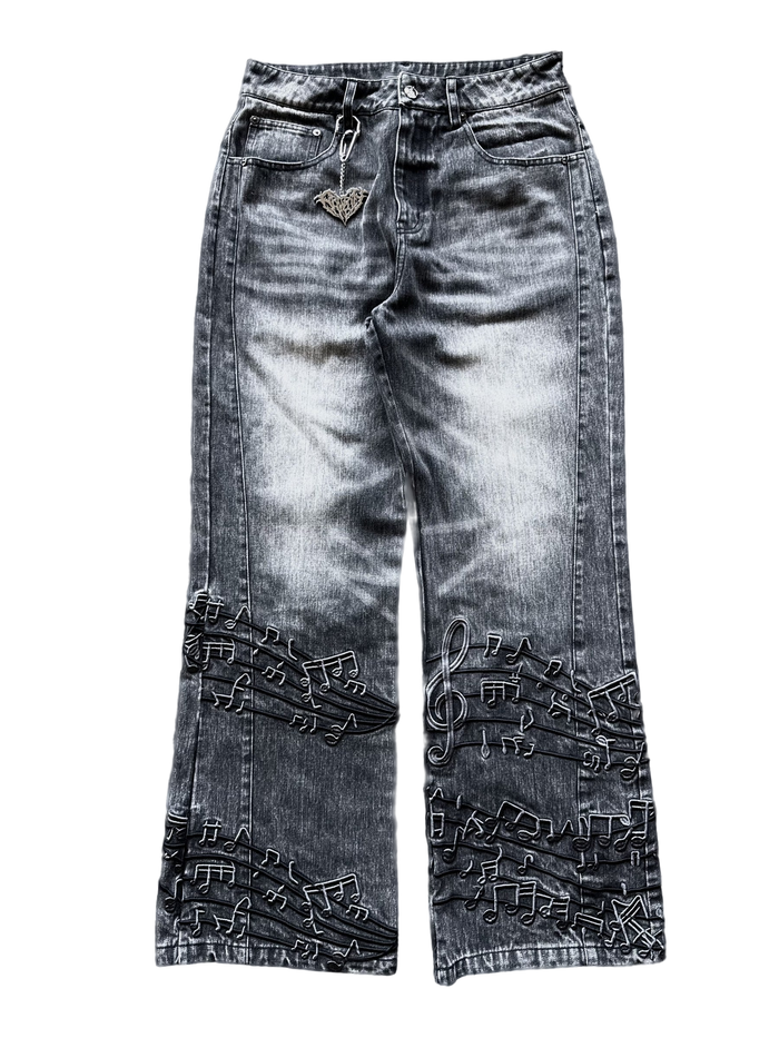 “Tone” Flared Jeans (Stone)