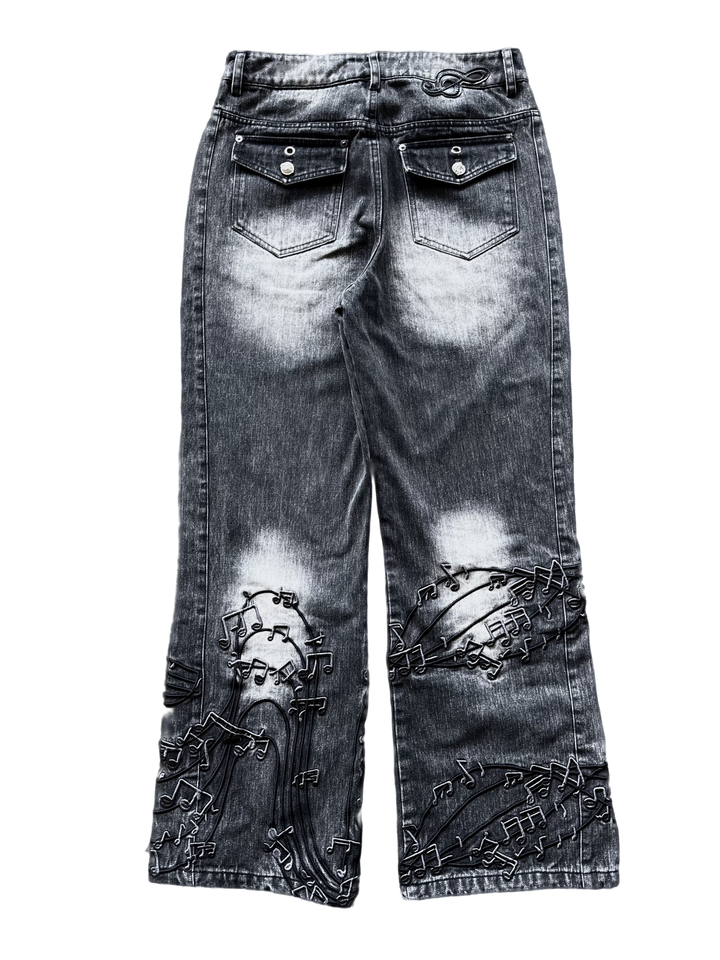 “Tone” Flared Jeans (Stone)