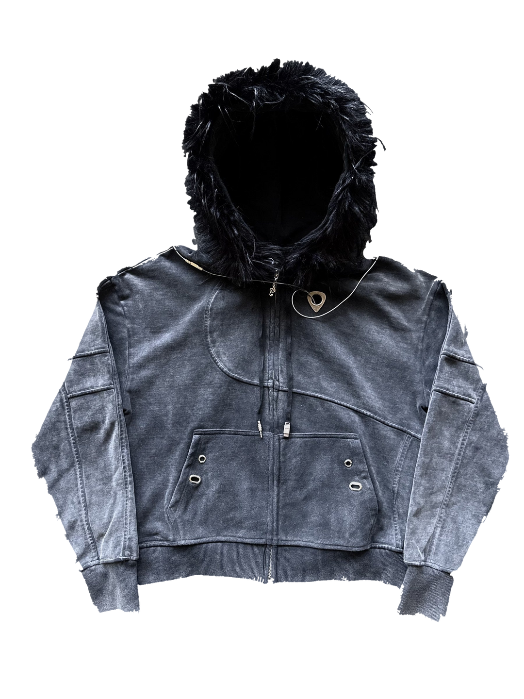 “Aux” Fur-Zip (Stone)