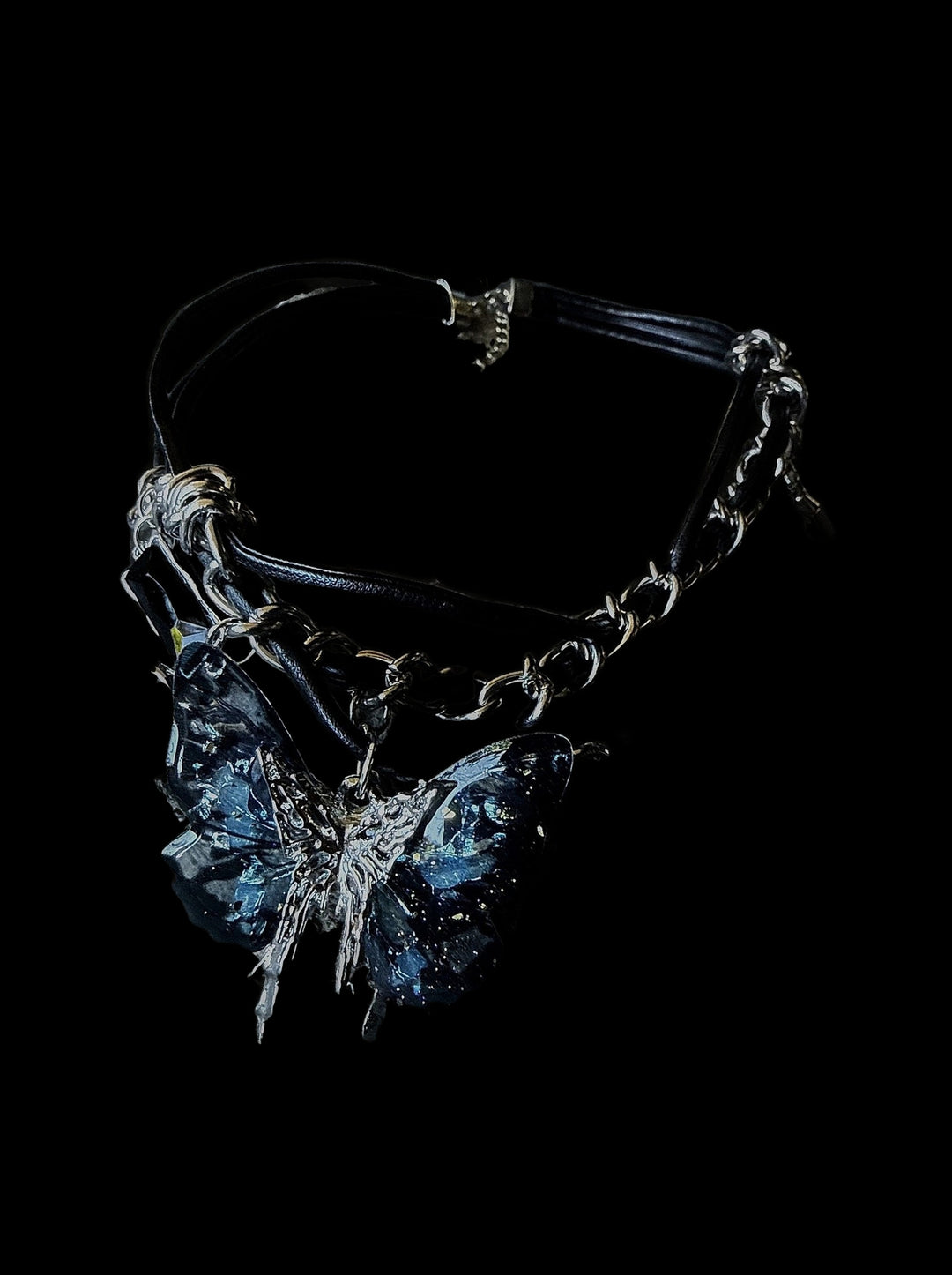 "G-Virus" Necklace on black