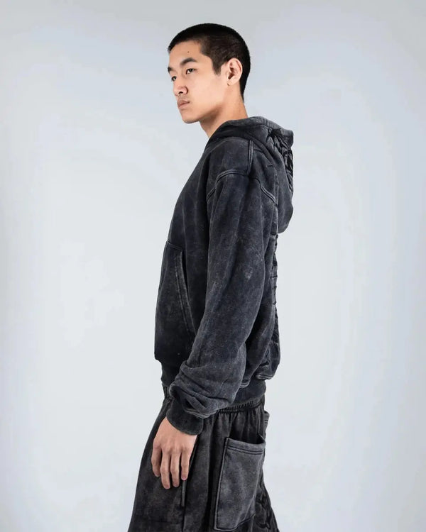 “Ghoul” HOODIE (Washed Black) - Second Image