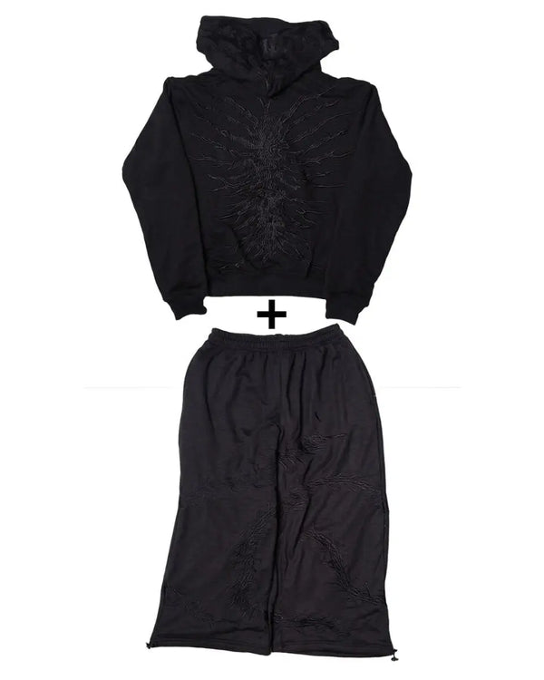 
    
      GHOUL HOODIE+SWEATS (BLACK) - pholoh
    
