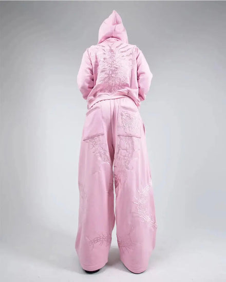 GHOUL HOODIE+SWEATS (PINK) - pholoh