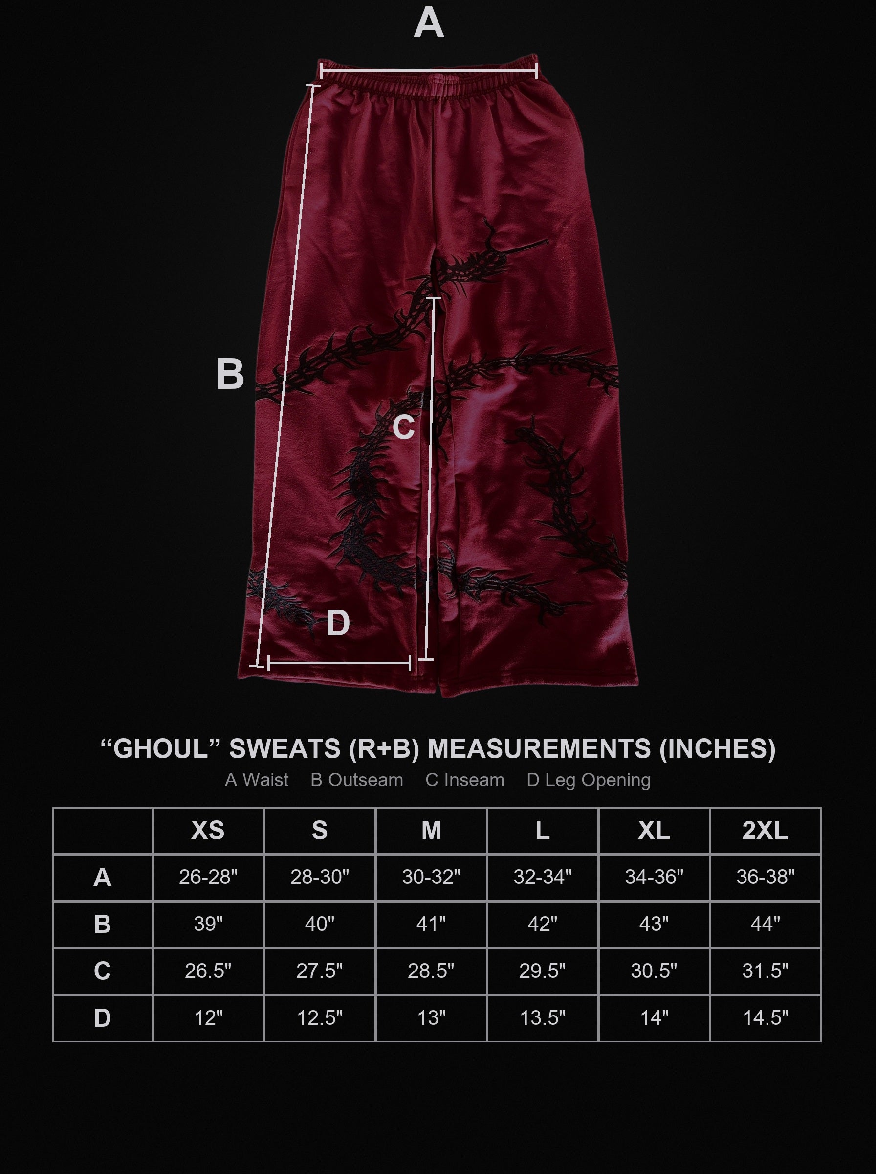 ghoul-sweats-r-b size chart