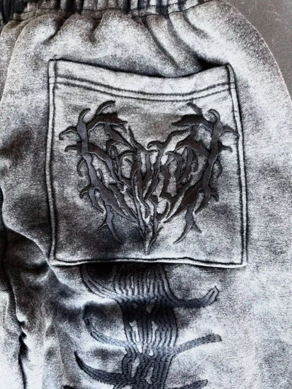 “Ghoul” Sweats (Washed Black) - pholoh
