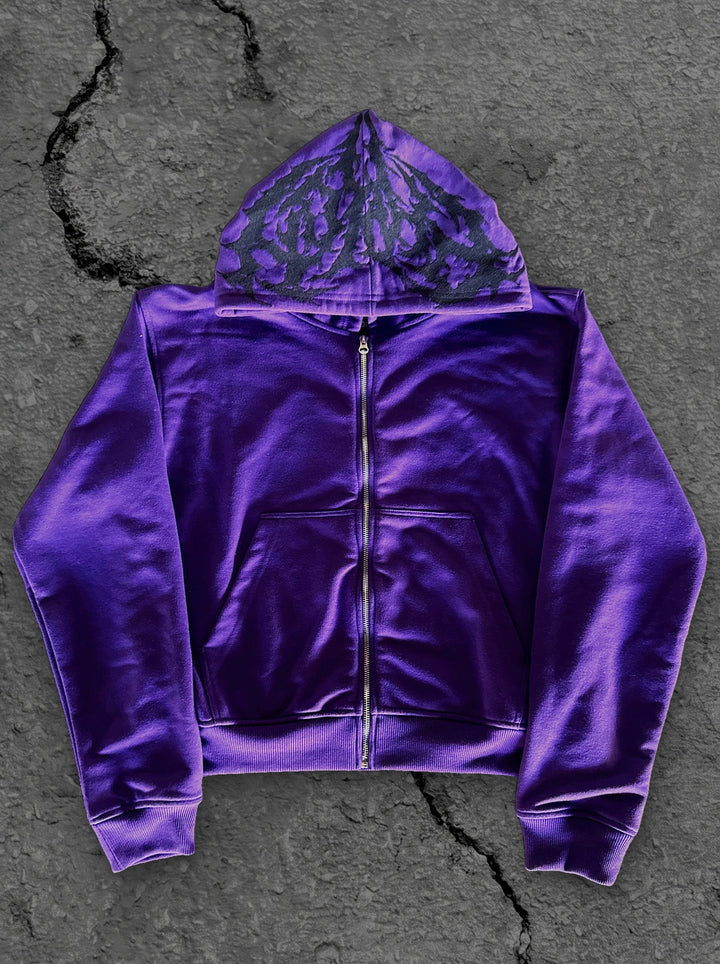 ghoul zip up purple