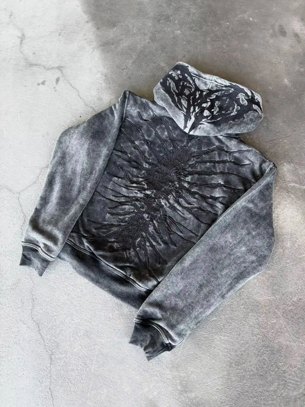 
    
      “Ghoul” ZIP - UP (Washed Black) - pholoh
    
