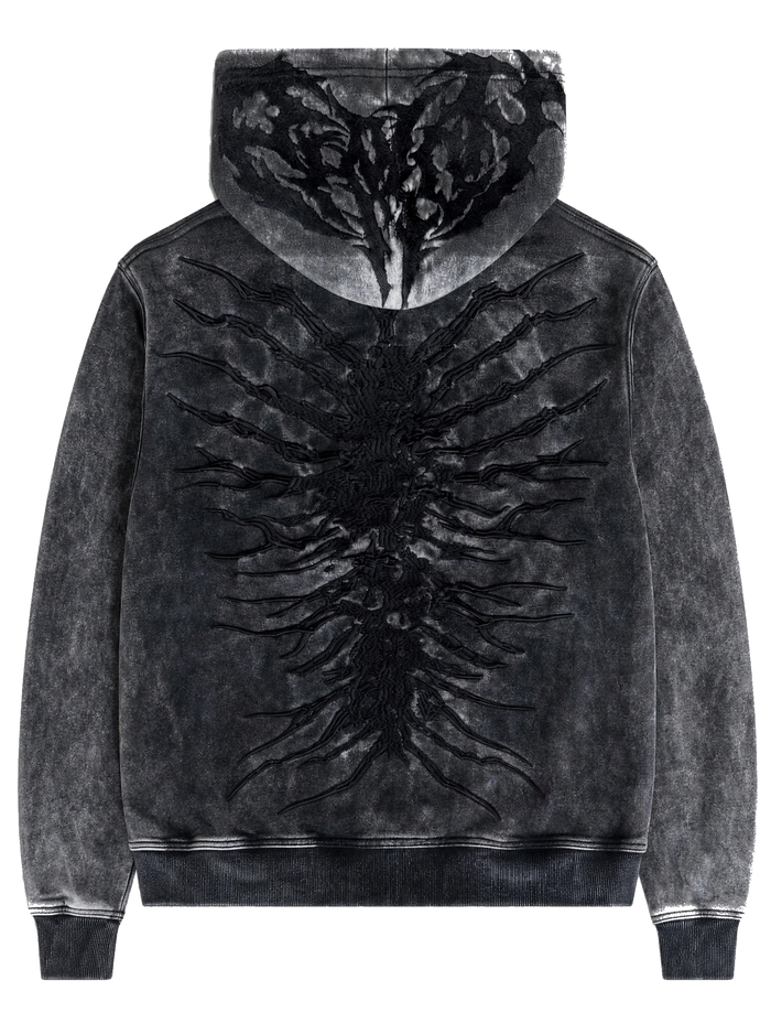 “Ghoul” Zip-Up (Washed Black)