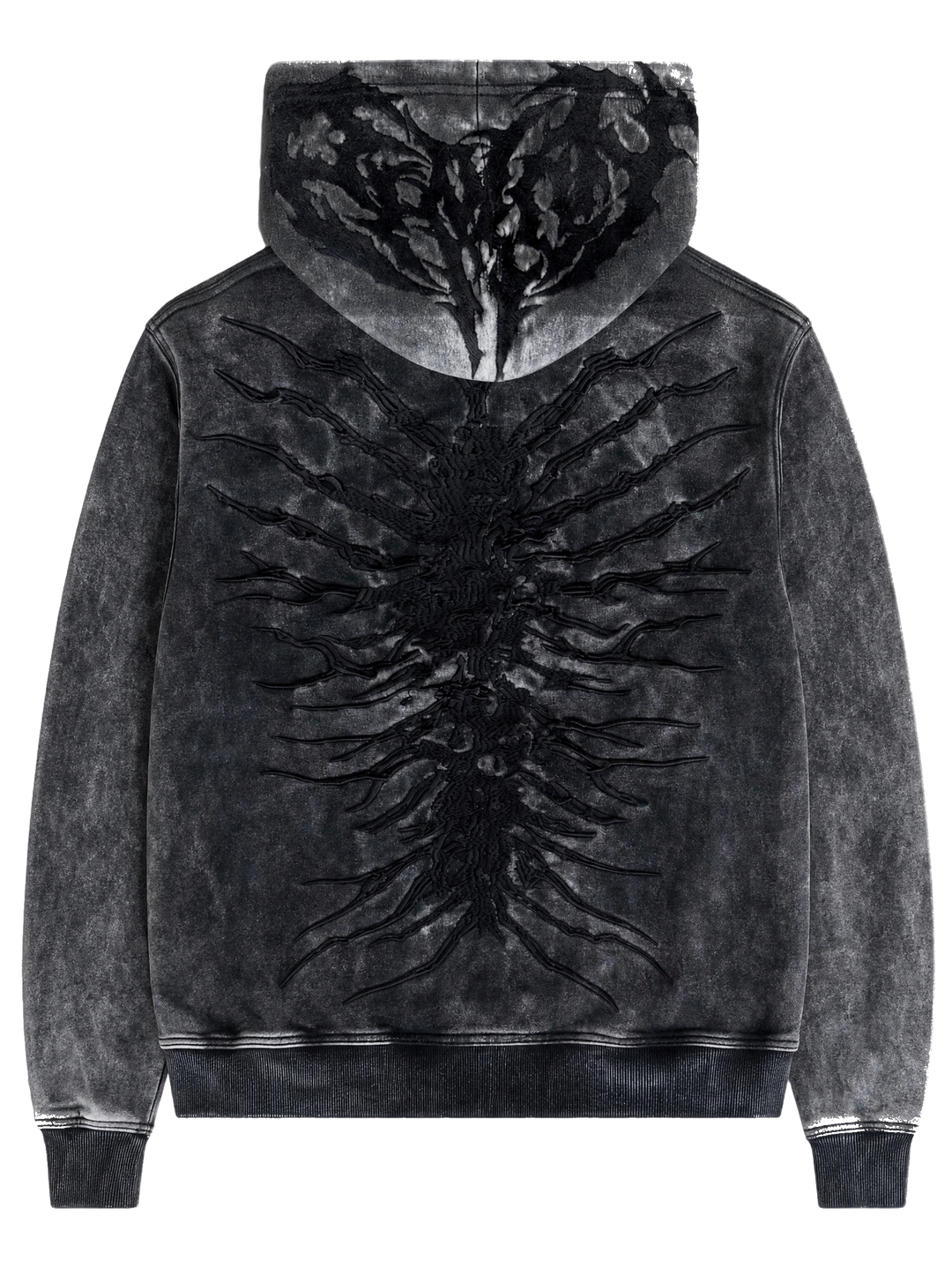 “Ghoul” Zip-Up (Washed Black)