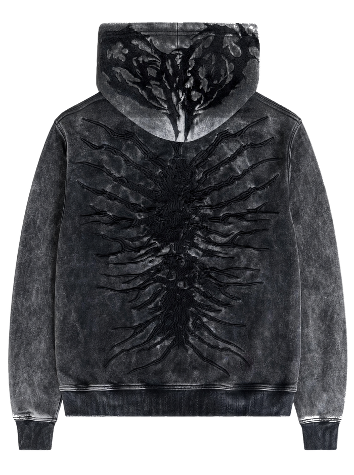 “Ghoul” Zip-Up (Washed Black)