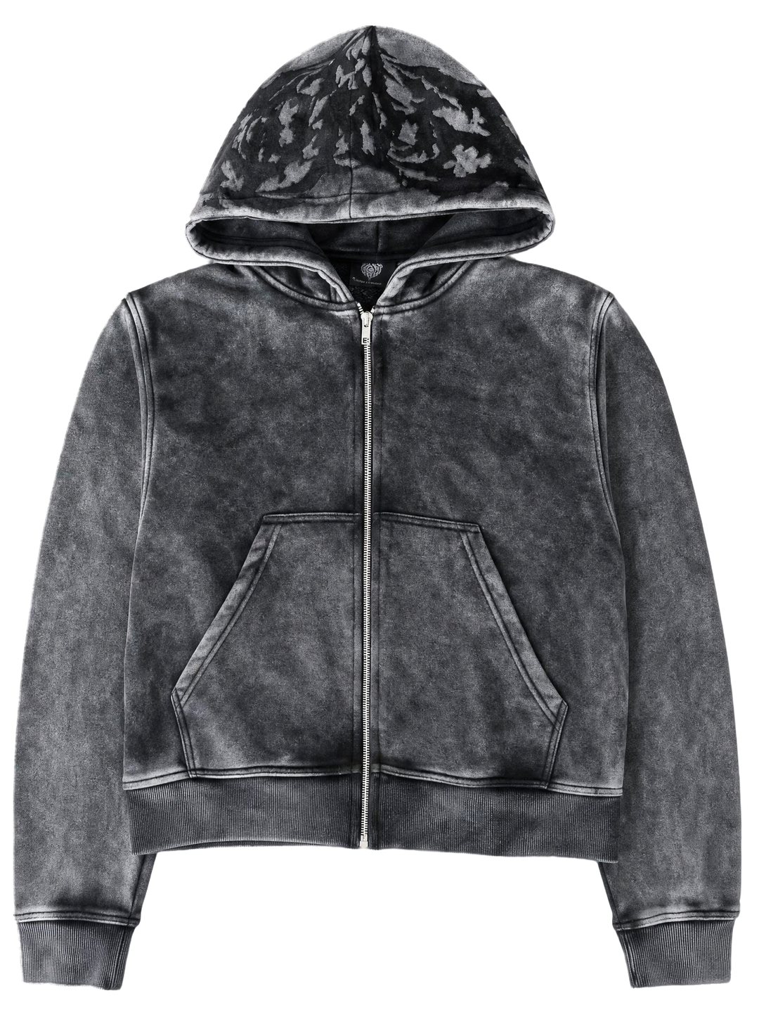 “Ghoul” Zip-Up (Washed Black)