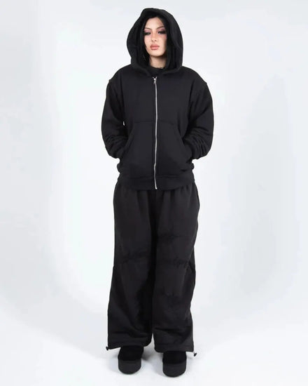GHOUL ZIP+SWEATS (BLACK) - pholoh