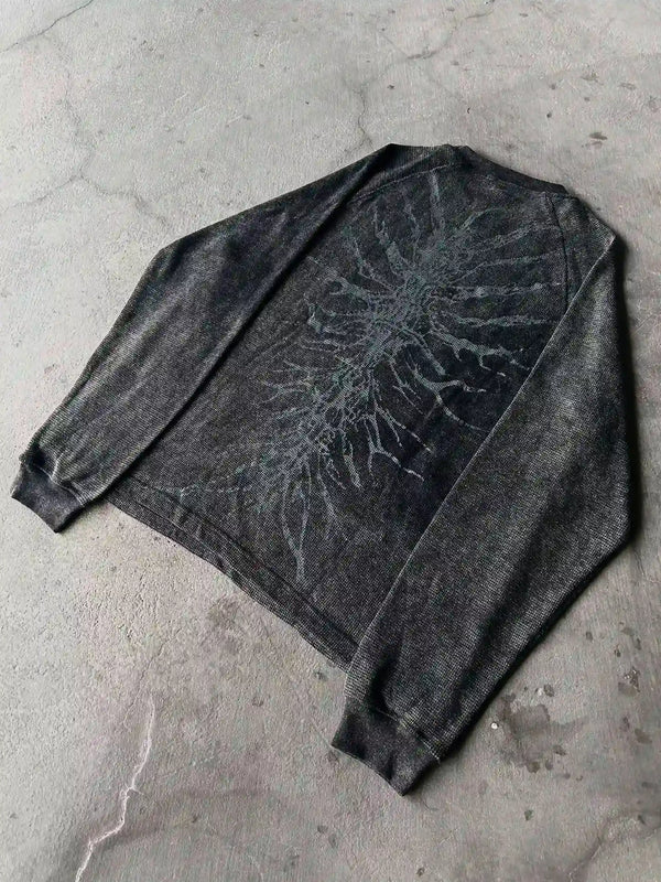 "Ghoul' Long-Sleeve (Grey) - Second Image
