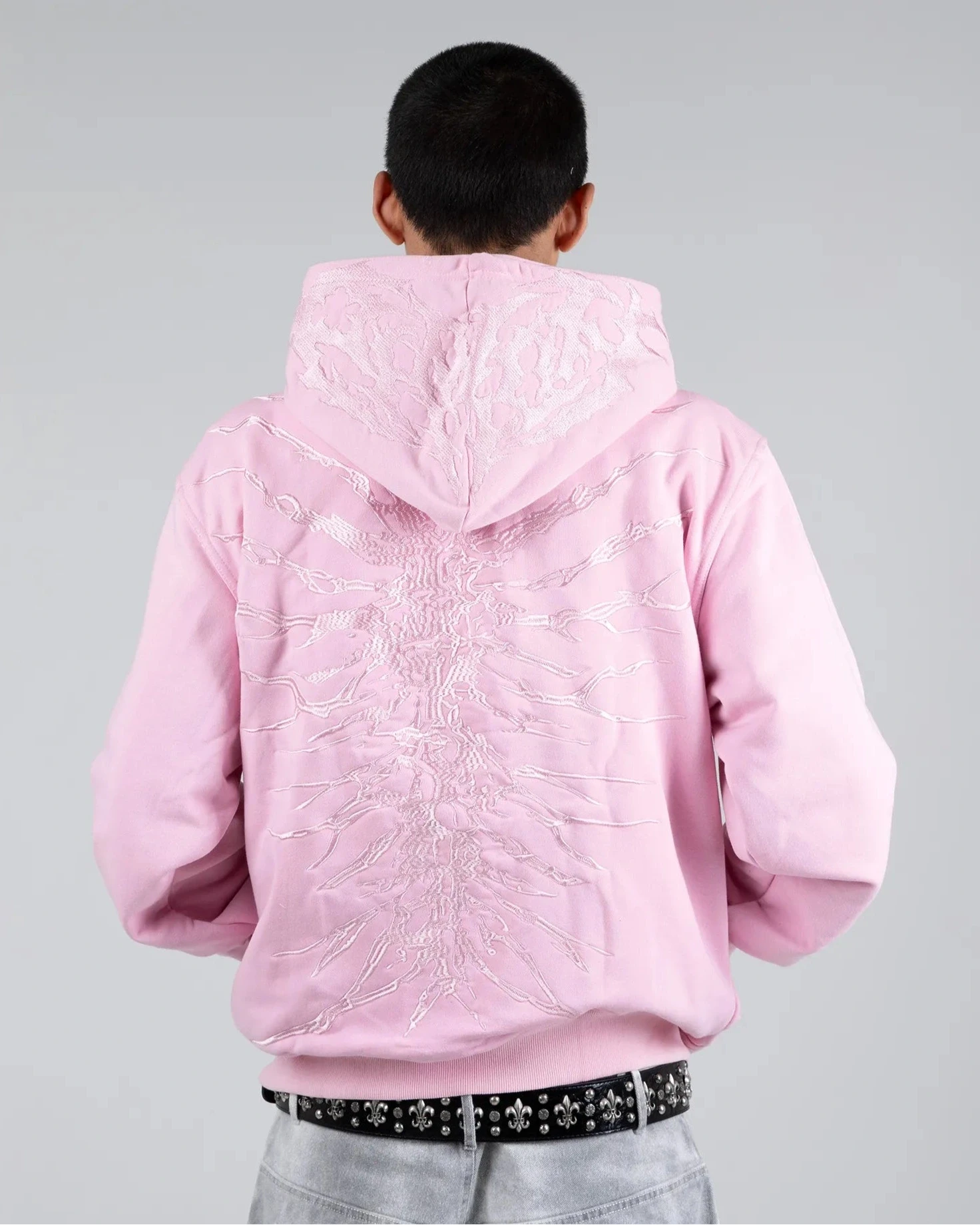 “Ghoul” ZIP-UP (Light Pink)